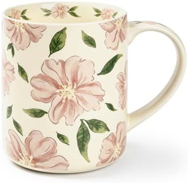 18 oz Large Ceramic Coffee Mug, Porcelain Tea Cup with Big Handle by LINVIA