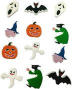 Halloween Cakes Decorations 15pcs Edible Ghost Bat Face Shaped Hard Sugar Icing Decorations Cupcake Toppers for Baking Cookie Ice Cream Candy Decoration - Image 4