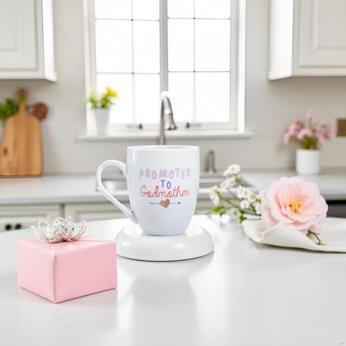 Pearhead Promoted To Godmother Mug, Ceramic Coffee Cup, Holds 14 oz - Image 6