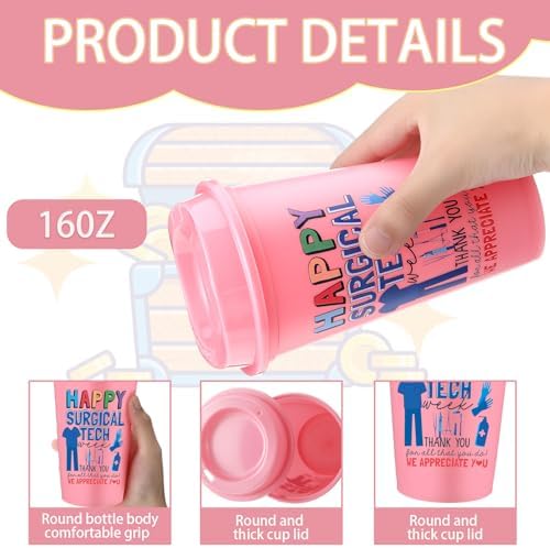 SiliFine 12 Pcs Christmas Surgical Tech Gifts Bulk 16 oz Surg Tech Tumblers - Image 4