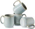 HASENSE Coffee Cups Ceramic, 15 Oz Reactive Glaze Coffee Mugs Set of 4 by Hasense