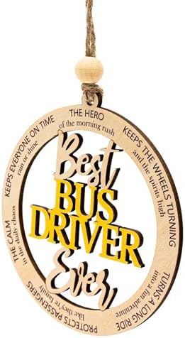 Bus Driver Gifts - Bus Driver Appreciation Gifts with Card - Thank You Gift for Back to School/College - First Day of School - End of Year or Retirement - Car, Window, Tree Hanging for Ornament - Image 4