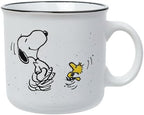 Silver Buffalo Peanuts Snoopy Wax Resist, Ceramic Camper Mug, 20oz by SilverBuffalo