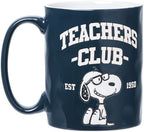 Silver Buffalo Peanuts Snoopy Teacher, Wax Resist Ceramic Pottery Mug, 17oz - Image 2