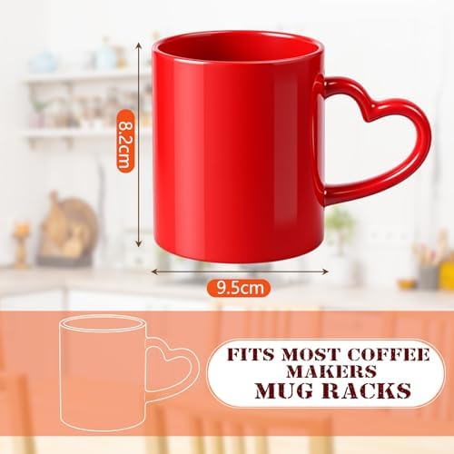 Colorful Ceramic Coffee Mugs Set of 6, 10 Oz Rainbow Cups - Image 2
