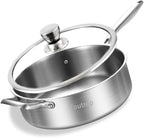 Toutrop Tri-Ply Stainless Steel 8 Quarts Sauté Pan by Toutrop