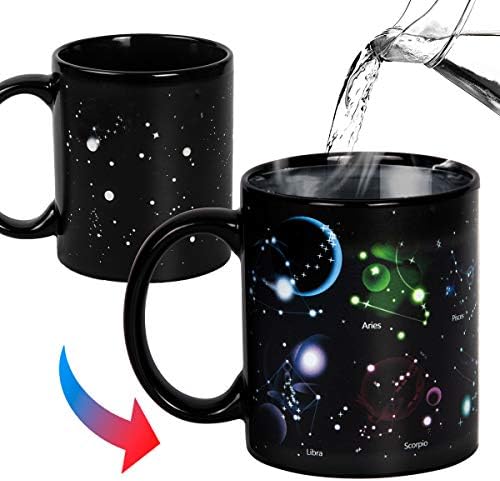 Kmiles Heat Changing Constellation Mug - Colour Changing Magical Coffee Tea Cup, 12 Ounce - Novelty Xmas Funny Gifts by Kmiles