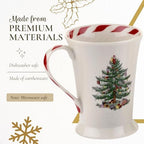 Spode Pimpernel Christmas Tree Peppermint Mugs & Coasters Set - Set of 4 - Image 4