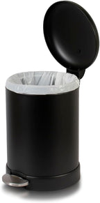 Glad Small Trash Can, 1.2 Gallon | Round Stainless Steel Garbage Bin - Image 4