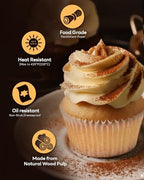 Bake Choice 400pcs White Cupcake Liners for Baking, Mini Muffin Liners - Image 3