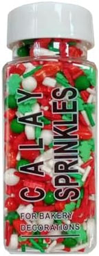Sentovac Christmas Santa Claus Tree Sprinkle Red Green Mix Sprinkles Edible for Cake Decorating Cookie Cupcake Topper Baking Decorations Halloween Christmas Supplies 3.53 Oz - Image 6