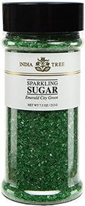 India Tree Green Sparkling Sugar, Coarse Decorating Sugar, 7.5 oz Jar by IndiaTree