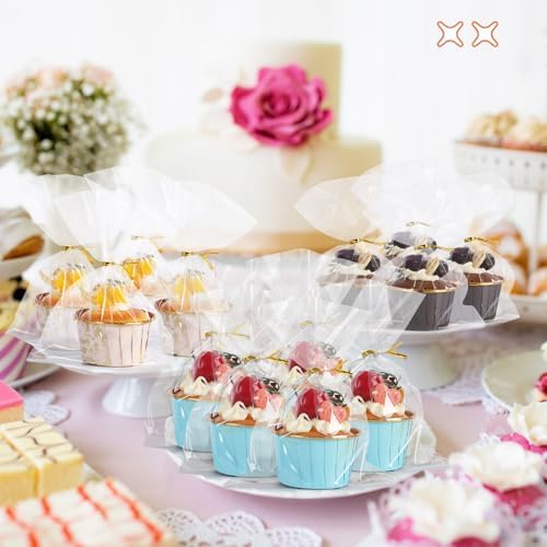 Cellophane Treat Bags 5x7 In 100 Pcs Clear Gift Bags for Cookie Packaging - Image 6