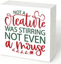 Not a Creature Was Stirring Not Even a Mouse Christmas Wood Box Sign by Unknown
