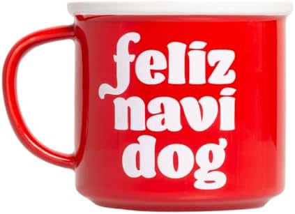 Pearhead Feliz Navidog Christmas Coffee Mug, Red, 15 oz by Pearhead