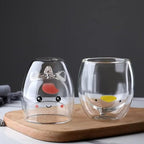 Binoster Duck Mug Cute Mugs Glass Double Wall Insulated Glass Espresso Cup, Coffee Cup, Tea Cup, Milk Cup,Kawaii Gift for Office and Personal Birthday Christmas (Duck) - Image 6