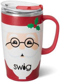Swig Life 18oz Insulated Travel Mug with Handle & Lid, Mr Claus by SwigLife