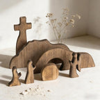 Wooden Empty Tomb Easter Scene and Cross Decoration - Image 6