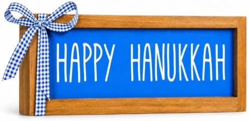 Happy Hanukkah Sign, Wooden Chanukah Tabletop, Wall Decorations by flangairy