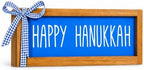 Happy Hanukkah Sign, Wooden Chanukah Tabletop, Wall Decorations by flangairy