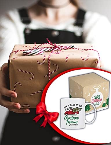 "All l Want to Do Is Watch CHRISTMAS MOVIES All Day Long’’ Coffee Mug 11 Oz - Image 3