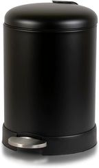 Glad Small Trash Can, 1.2 Gallon | Round Stainless Steel Garbage Bin by GladTrashFoodStorage