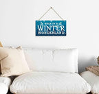 Christmas Door Sign Decor, Walk in a Winter Wonderland, Winter Seasonal Christmas Wall Art Hanging Wooden Sign Merry Xmas Holiday Decorations for Home Outside Indoor - Image 4