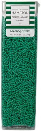 Bright Green Sprinkles Jimmies 4 oz, Sprinkles For Cake Decorating, Baking, Ice Cream & More, The Hampton Candy Company - Image 4