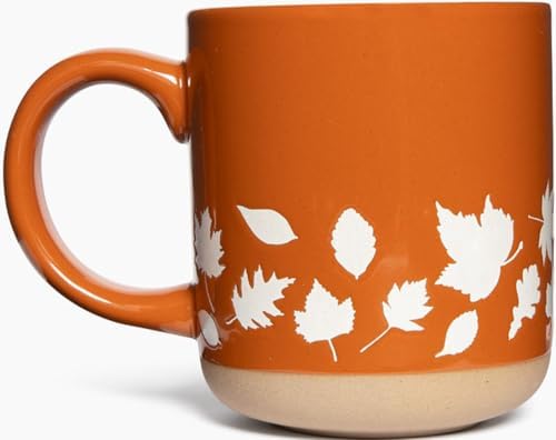 Sweet Water Decor Fall Mug Handcrafted Stoneware Coffee Mug with Autumn Leaves Design, 14 oz - Cozy and Stylish Fall Coffee Mugs - Unique Durable Fall Mugs for Autumn - Perfect Fall Mug for Gifting by SweetWaterDecor