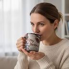 Kmiles Heat Changing Christmas Deer/Tree Mug Colour Changing Magical Coffee/Tea Cup 12 Oz, White/Brown, Wonderful Christmas Gifts. - Image 3