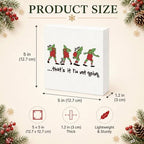That's It I'm Not Going Sign, Funny Christmas Wood Box Shelf Decor - Image 3