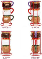 Three Wise Men Ceramic Stacking Mugs Set with Metal Rack - Image 2