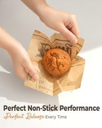 Bake Choice 200pc Standard Tulip Cupcake Liners for Baking, Newspaper Print - Image 2