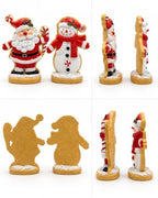 Christmas Decoration Indoor Duo Cookie Santa and Snowman Figurines 5.1'' - Image 2