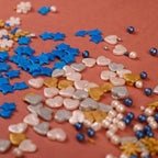 Confect Christmas Sprinkles | Blue, White, Gold & Silver Mix | Edible Pearl, Star & Heart Shaped Sprinkles | Holiday Cake & Cupcake Decorations- 5 Oz - Image 7