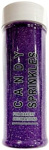 Edible Purple Sanding Sugar Sprinkles 142g/ 5.01oz Sugar Crystals for Cake Decorating Candy Baking Decorations Ice Cream Toppings and Cookie Decorating for Valentines Halloween Christmas - Image 7