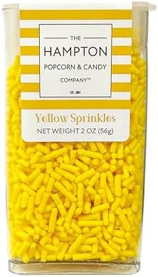 Bright Yellow Sprinkles Jimmies 2 oz, Sprinkles For Cake Decorating, Baking, Ice Cream & More, The Hampton Candy Company - Image 4