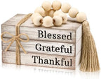 4pcs Thanksgiving Table Decor Blessed Grateful Thankful Book Sign by Anglechic