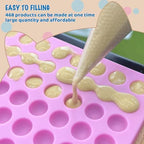 HKNMTT Mini Round Silicone Molds, 936 Cavities Semi Sphere Baking Moulds for Dog Treats Chocolate Chip Candy Gummy Freezer Oven Safe Homemade BPA Free Food Grade 2 PCS 0.02 Oz Cavity - Image 2