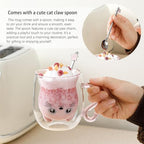 Binoster Gift Woman Birthday Cup Cat Coffee Cup Double Walled Cup A The Mug Cat Gift Mom Dad Mistress Friend Wife Idea Gift Idea Mother's Day Father's Day Valentine's Day Christmas Halloween Woman - Image 2