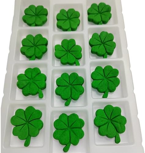 12 Pieces Green Shamrock Cakes Decorations Edible St. Patrick's Day Hard Sugar Icing Decorations Cupcake Toppers for Baking Cookie Ice Cream Candy Decoration - Image 5