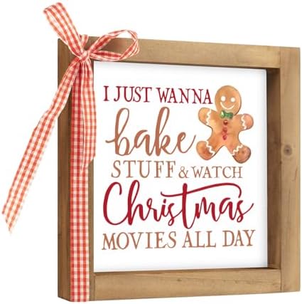 Gingerbread Christmas Sign for Tree, Table, Kitchen, Wall Decor by pechpell