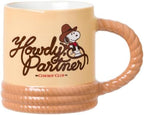 Silver Buffalo Peanuts Western Howdy Partner, 3D Sculpted Mug, 20oz by SilverBuffalo