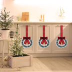 Retrowavy 12 Pcs Small Christmas Kitchen Cabinet Wreaths with Ribbon - Image 3