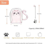 Binoster Gift Woman Birthday Cup Cat Coffee Cup Double Walled Cup A The Mug Cat Gift Mom Dad Mistress Friend Wife Idea Gift Idea Mother's Day Father's Day Valentine's Day Christmas Halloween Woman - Image 5