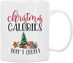 Christmas Coffee Mug ‘’ Christmas Calories Don’t Count’’, 11 Oz by BLUERIBBON
