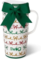 Swig Life 22oz Insulated Travel Mug with Handle & Lid, Christmas Bows by SwigLife