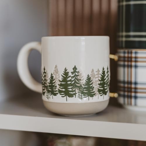 Sweet Water Decor Forest Two Tone Coffee Mug, 14oz Stoneware Cup - Image 6