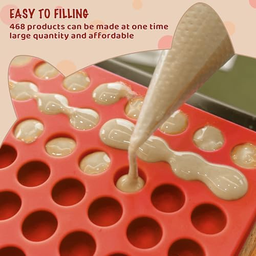 HKNMTT Silicone Mini Round Shape Molds, 468 Cavities Tiny Semi Sphere Baking Sheet Dog Treats Molds Candy Freezer Oven Safe Homemade Dog Treats Kit BPA Free Food Grade - Image 2