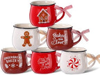 Sawysine 6 Set Christmas Coffee Mugs, Holiday Gift, Chic Style by Sawysine